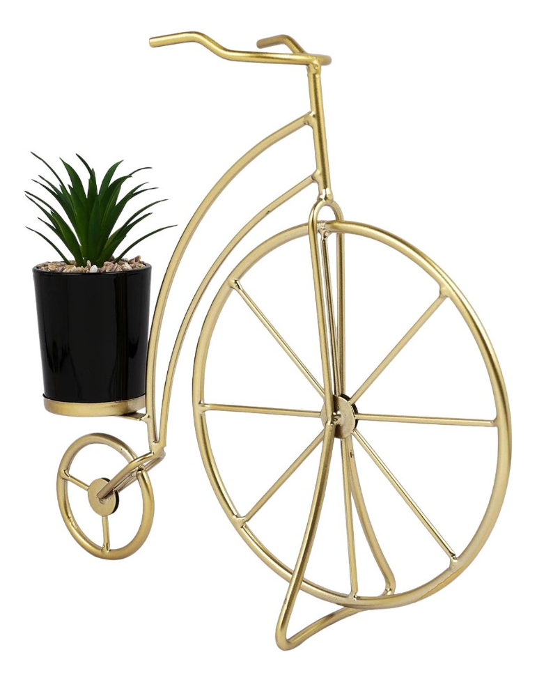 PORTA MACETA DECORATIVA BICICLETA ADORNO JARDIN HOGAR JHN - 3