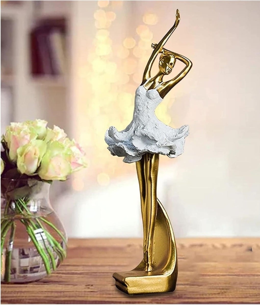 FIGURA DECORATIVA BAILARINA BALLET ESTATUA ADORNO HOGAR JHN - 2