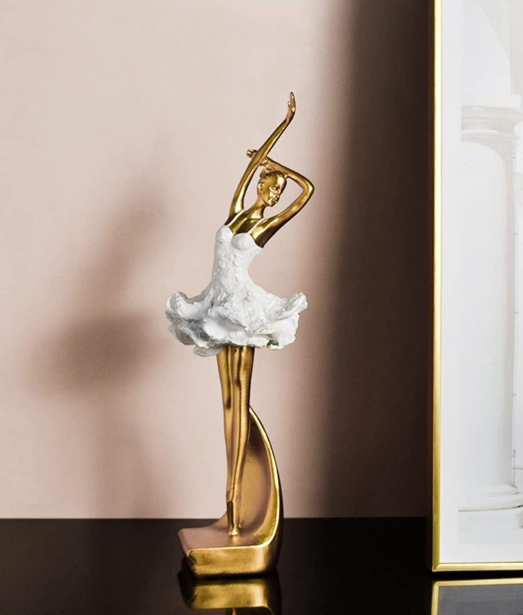 FIGURA DECORATIVA BAILARINA BALLET ESTATUA ADORNO HOGAR JHN - 8