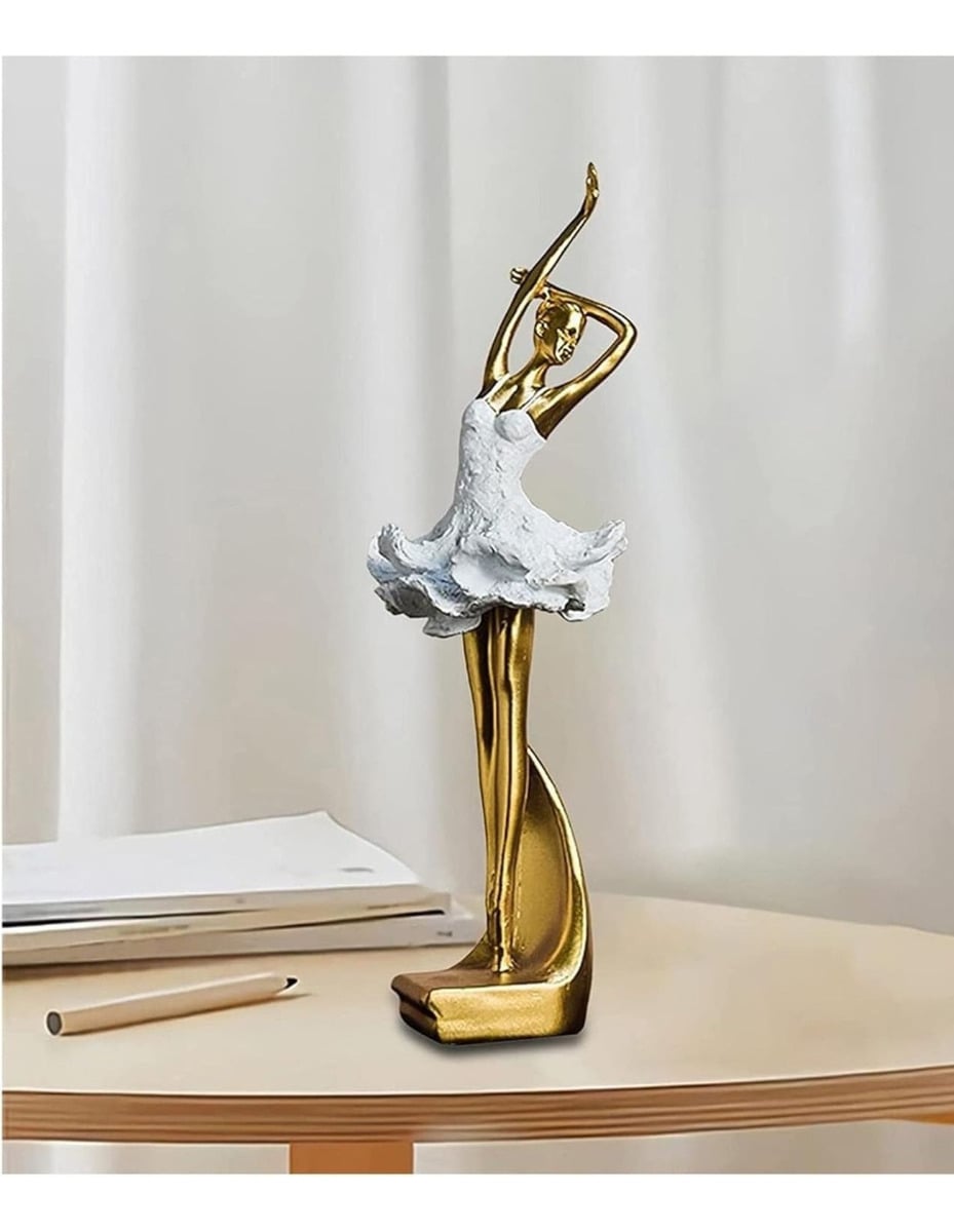 FIGURA DECORATIVA BAILARINA BALLET ESTATUA ADORNO HOGAR JHN - 9