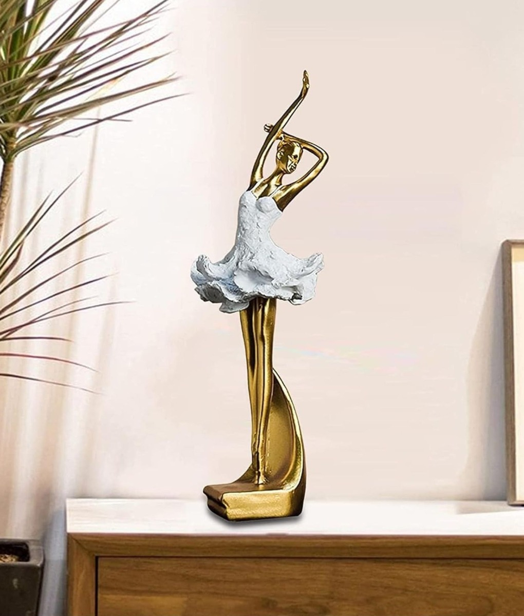 FIGURA DECORATIVA BAILARINA BALLET ESTATUA ADORNO HOGAR JHN - 10