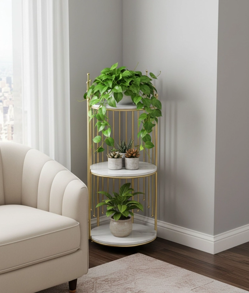 MESA CENTRO ESTANTE DECORATIVO ESQUINERO ALMACENAMIENTO JHN - 9