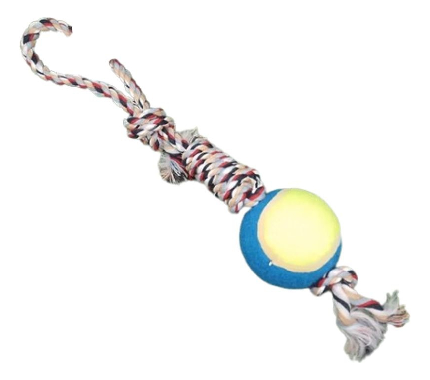 SET 4 JUGUETES DE CUERDA PELOTA DIVERTIDO MASCOTA PERROS LAU - 1