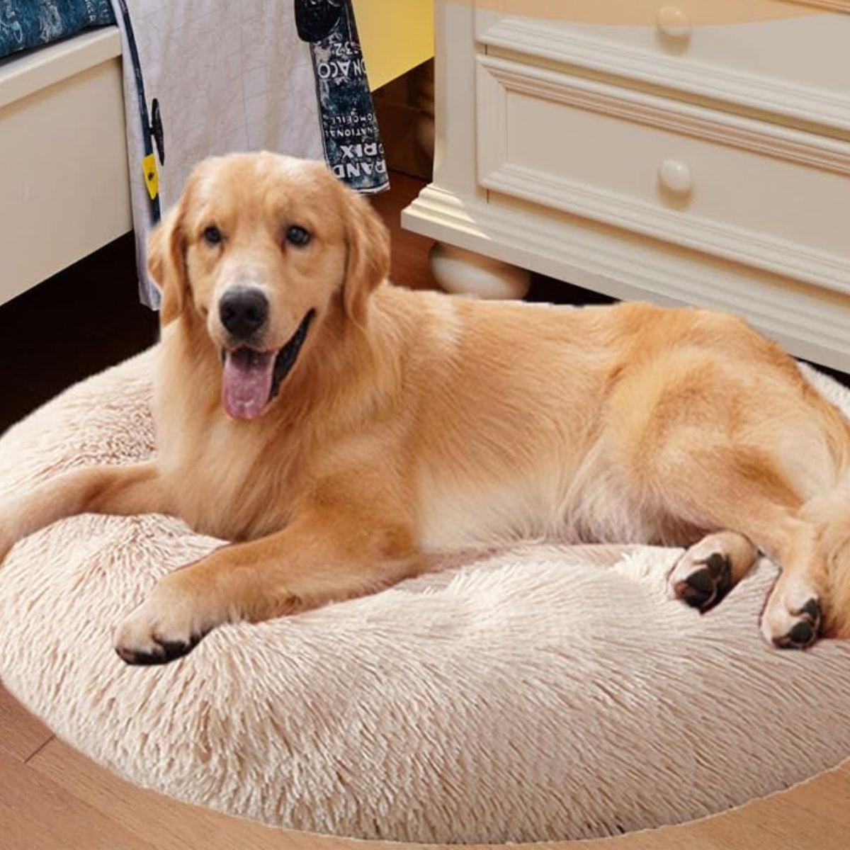 CAMA PARA PERROS ANTIESTRES FELPA 110CM MASCOTAS LAU - 9