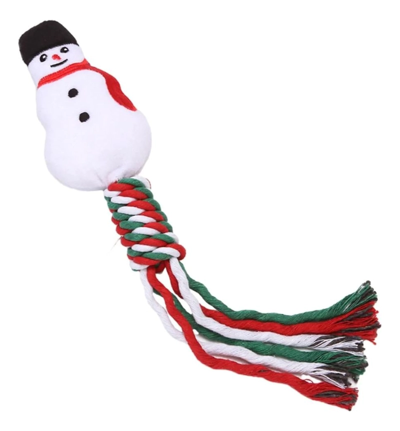 SET 3 JUGUETES PARA MASCOTA DISEÑO NAVIDEÑO PERROS LAU - 1
