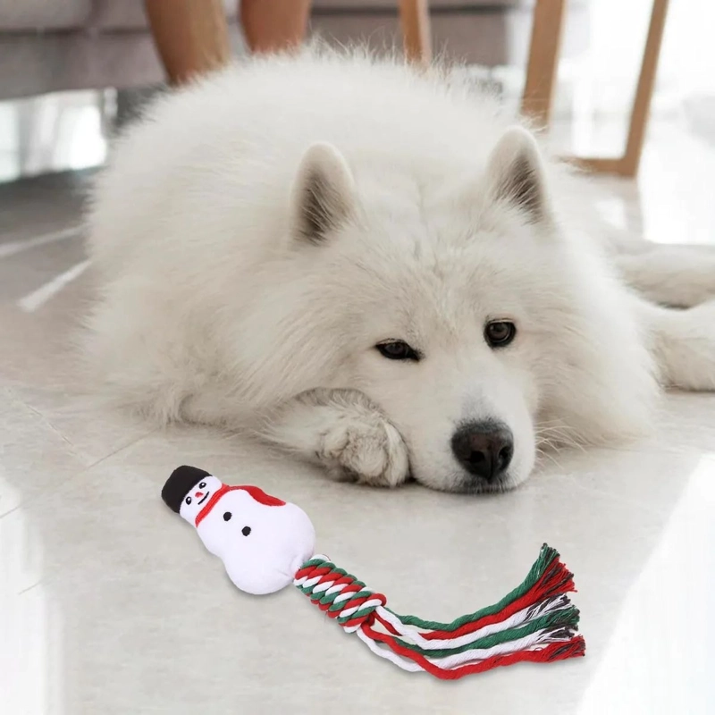 SET 3 JUGUETES PARA MASCOTA DISEÑO NAVIDEÑO PERROS LAU - 7