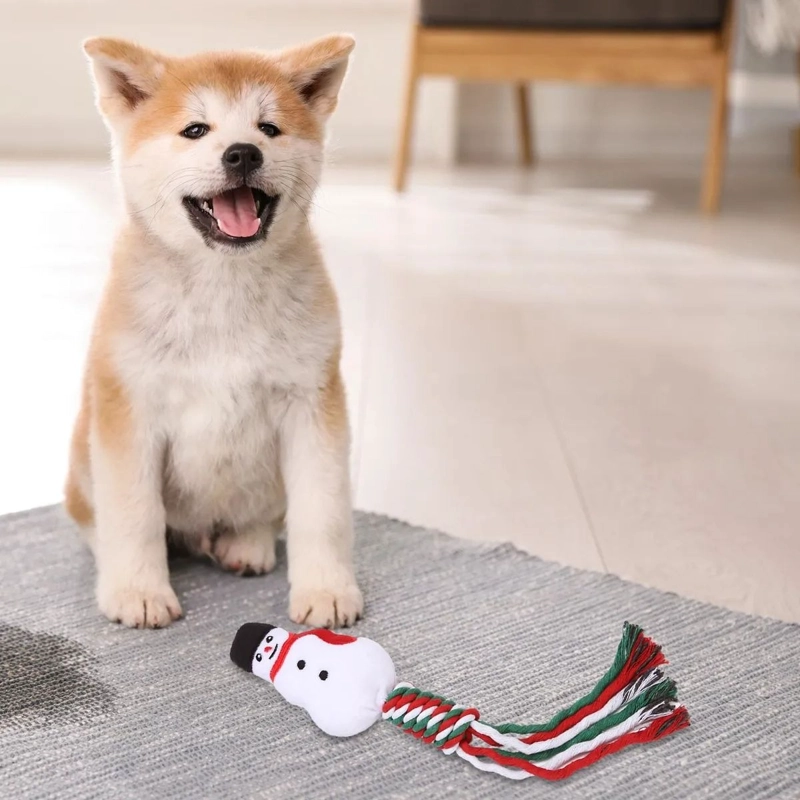 SET 3 JUGUETES PARA MASCOTA DISEÑO NAVIDEÑO PERROS LAU - 8