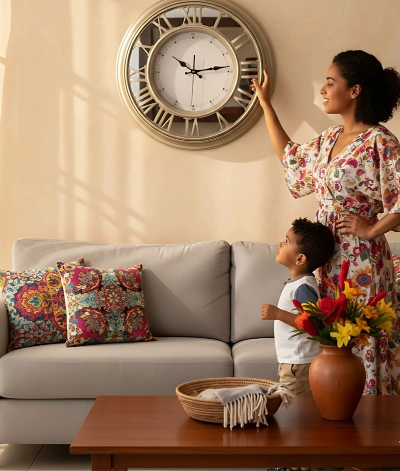 RELOJ PARED DECORATIVO MINIMALISTA AMBIENTE HOGAR JHN - 4