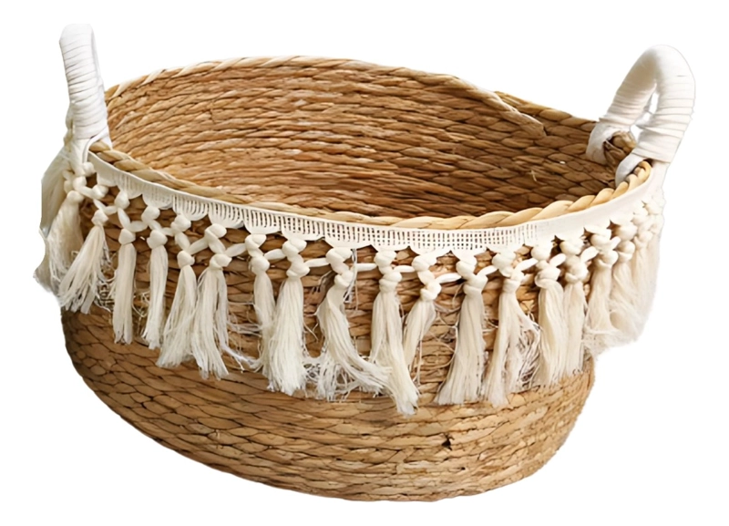 SET 3 CANASTOS DECORATIVOS ALMACENAMIENTO NATURAL HOGAR JHN - 3