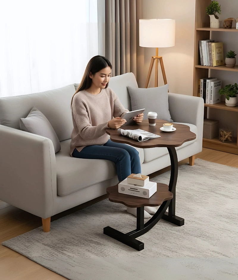 MESA CENTRO AUXILIAR DECORATIVA DOS NIVELES MODERNA JHN - 5