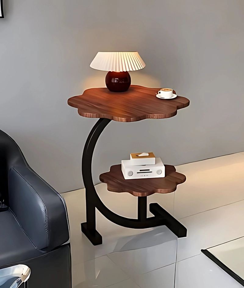 MESA CENTRO AUXILIAR DECORATIVA DOS NIVELES MODERNA JHN - 10