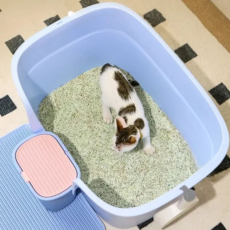 ARENERO SANITARIO PARA GATOS MASCOTAS SEMICERRADO LAU - 8