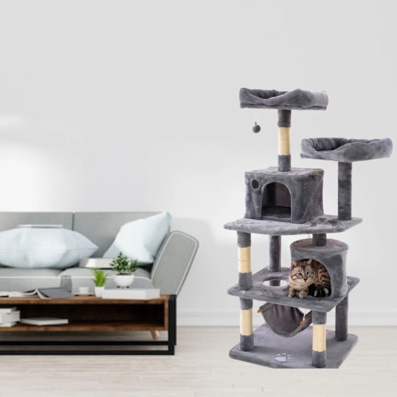 TORRE RASCADOR GRANDE PARA GATOS MASCOTAS LAU - 8