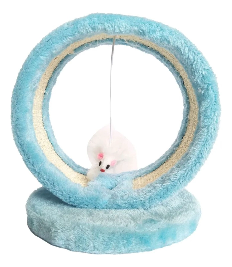RASCADOR FORMA DE CUEVA PARA GATOS + JUGUETE MASCOTA LAU - 3