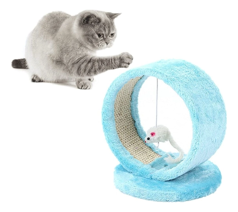 RASCADOR FORMA DE CUEVA PARA GATOS + JUGUETE MASCOTA LAU - 6