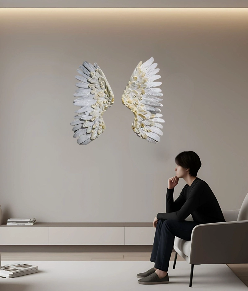 ADORNO DECORATIVO PARED ALAS ARTE FIGURA HOGAR JHN - 2