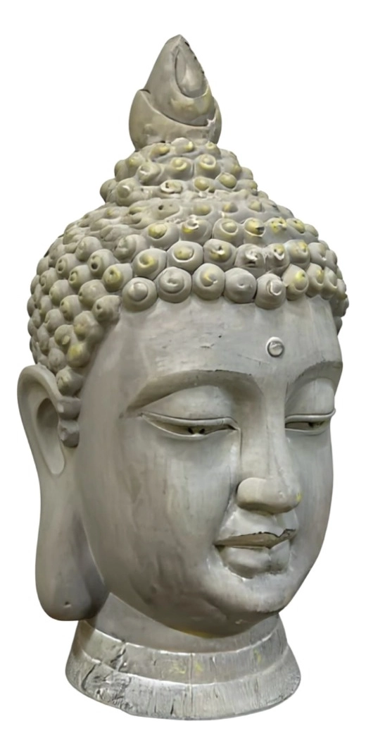 FIGURA ESTATUA DECORATIVA CABEZA BUDA ADORNO HOGAR JHN - 1