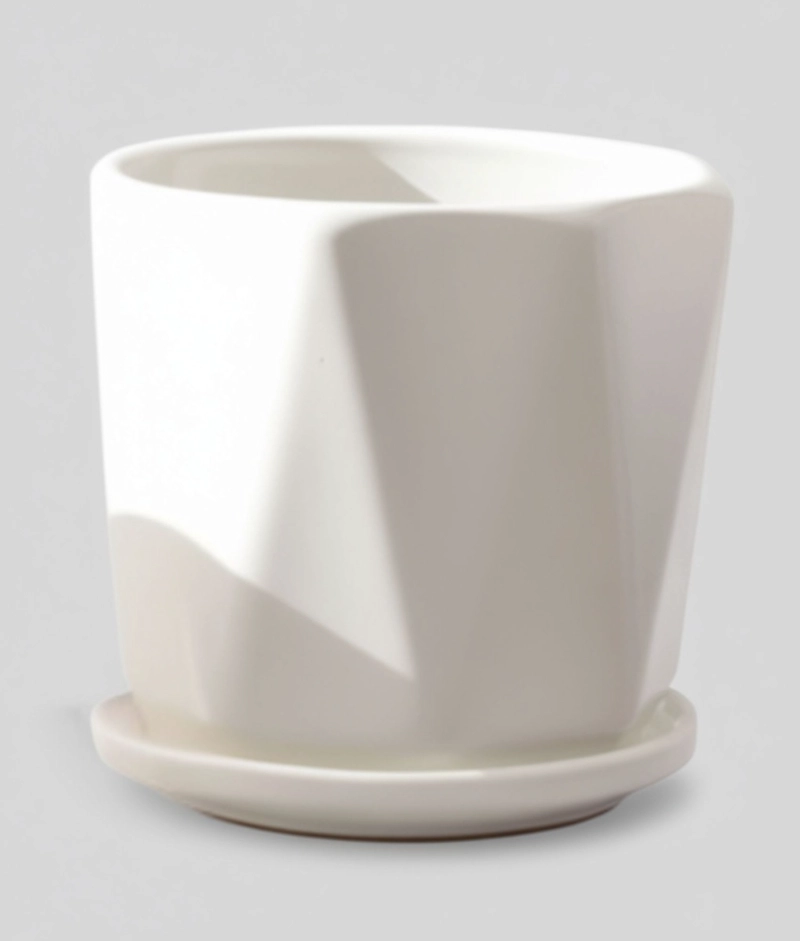 SET 3 MACETA DECORATIVA DISEÑO GEOME TRICO VERSATIL JHN - 1