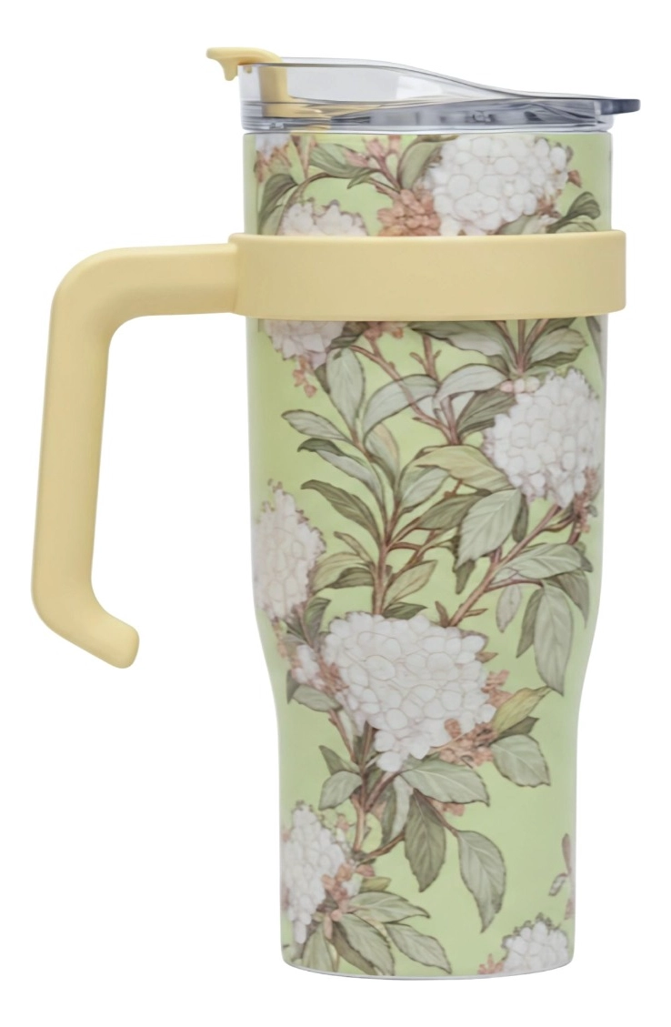 VASO BOTELLA DEPORTIVA FLORAL ASA FUNCIONAL ERGONOMICO JHN - 1