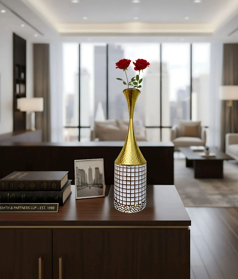 FLORERO DECORATIVO ALTO MESA PISO ELEGANTE HOGAR JHN - 5