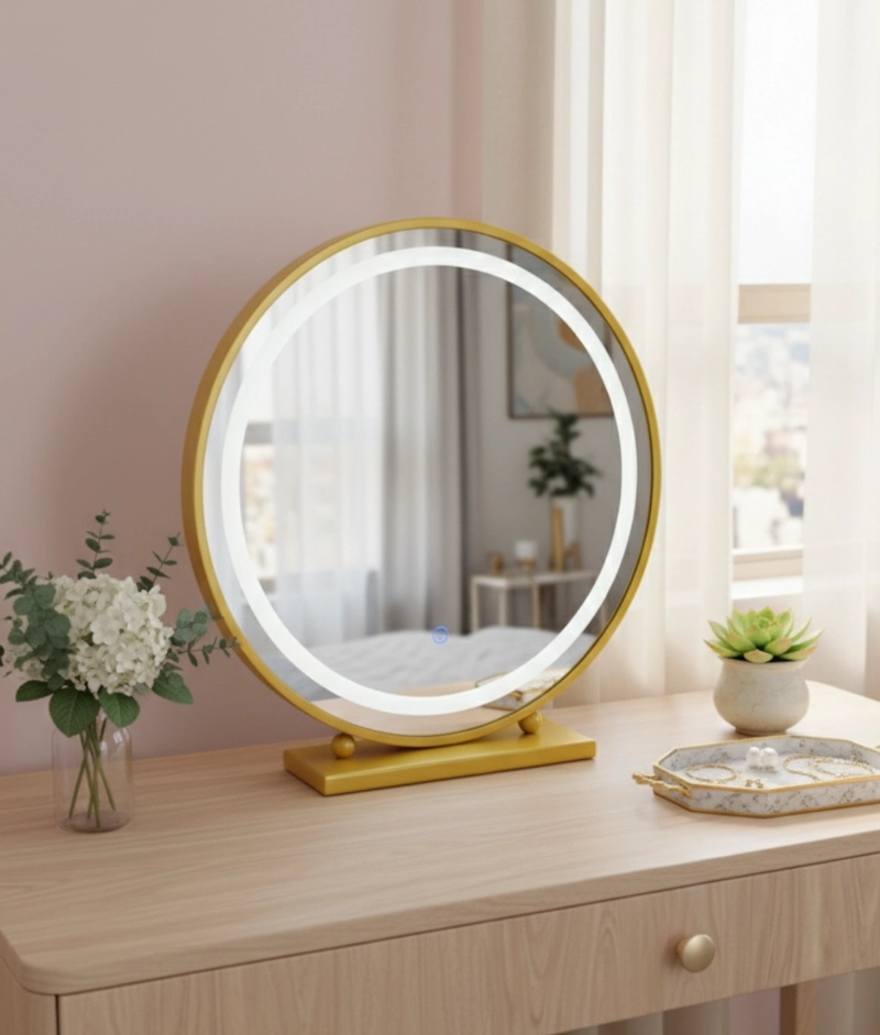 ESPEJO DECORATIVO MESA PANEL TACTIL LUZ LED HOGAR JHN - 9