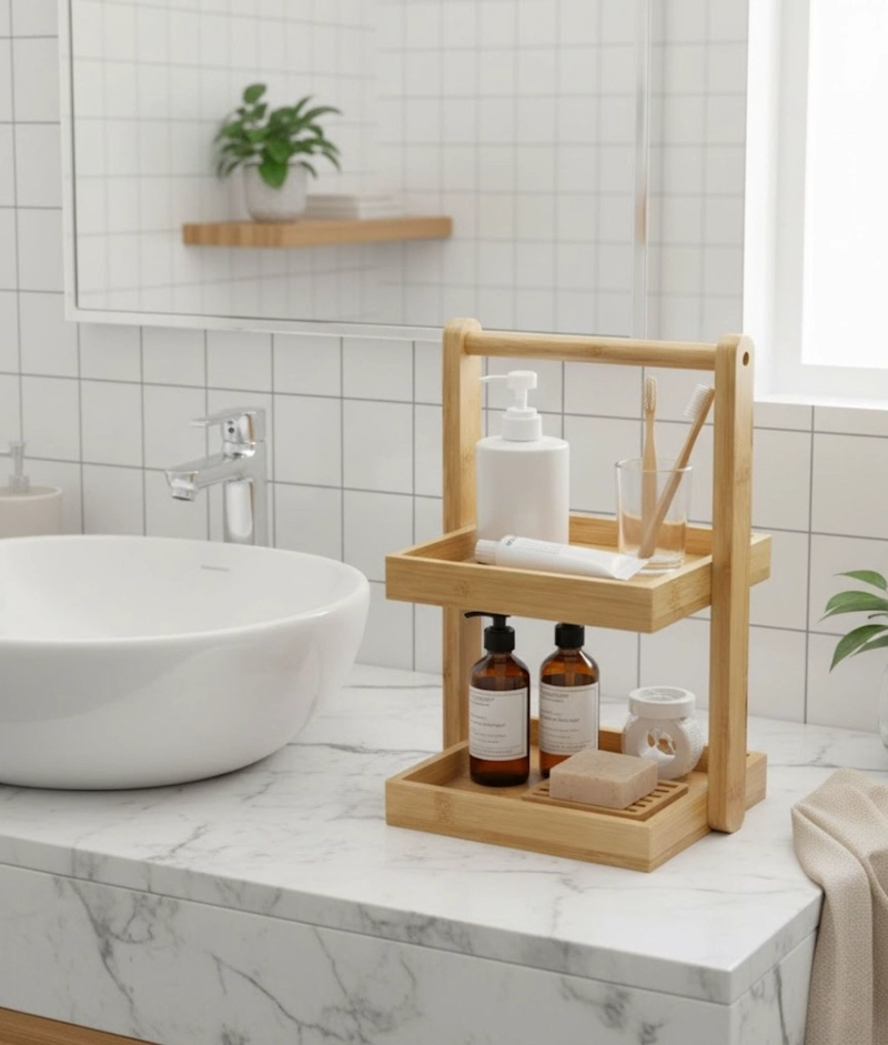 BANDEJA DECORATIVA ORGANIZADOR VERSATIL 2 NIVELES ASA JHN - 10