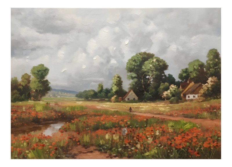 CUADRO DECORATIVO PAISAJE CAMPO ARTE PARED ADORNO HOGAR JHN - 1