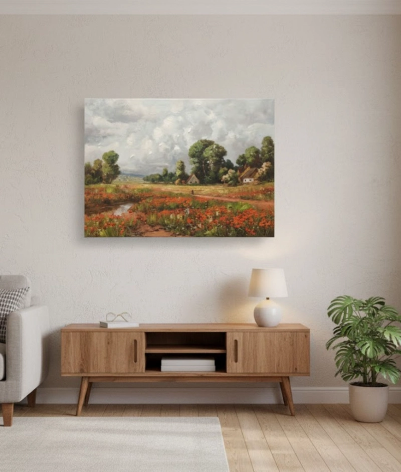 CUADRO DECORATIVO PAISAJE CAMPO ARTE PARED ADORNO HOGAR JHN - 2