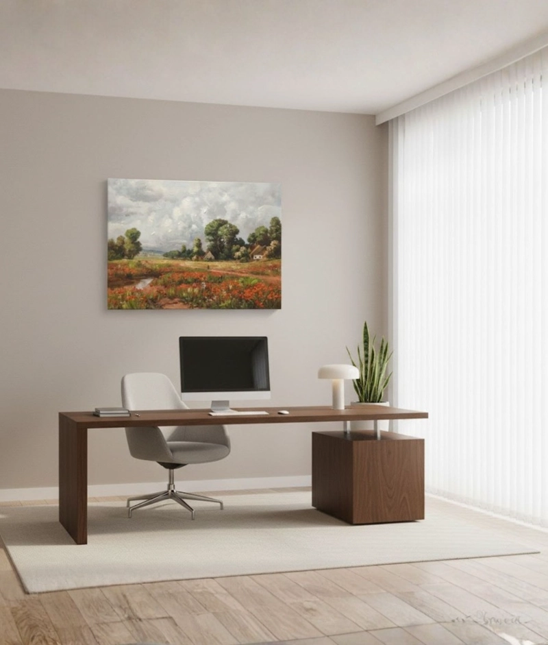 CUADRO DECORATIVO PAISAJE CAMPO ARTE PARED ADORNO HOGAR JHN - 9