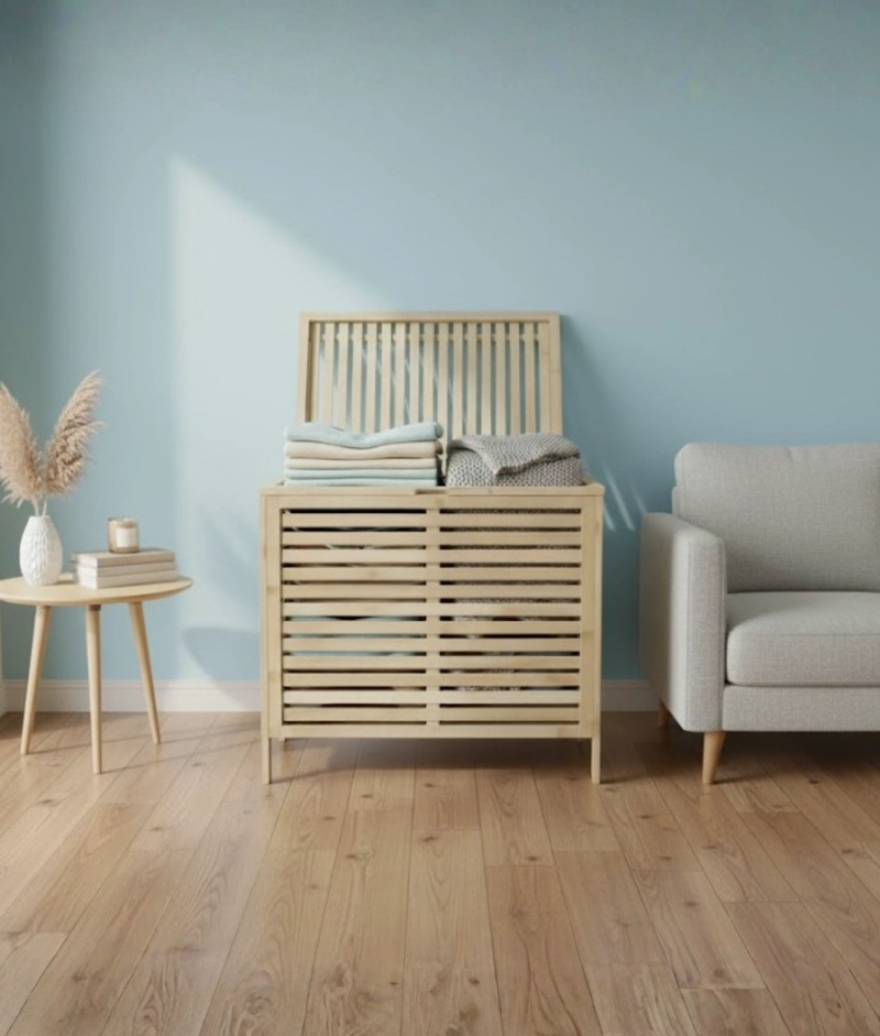 CANASTO ROPA ORGANIZADOR ALMACENAMIENTO CESTO TAPA JHN - 2