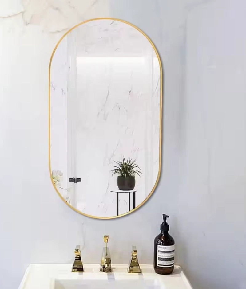ESPEJO DECORATIVO OVALADO PARED ESTILO NORDICO ADORNO JHN - 7