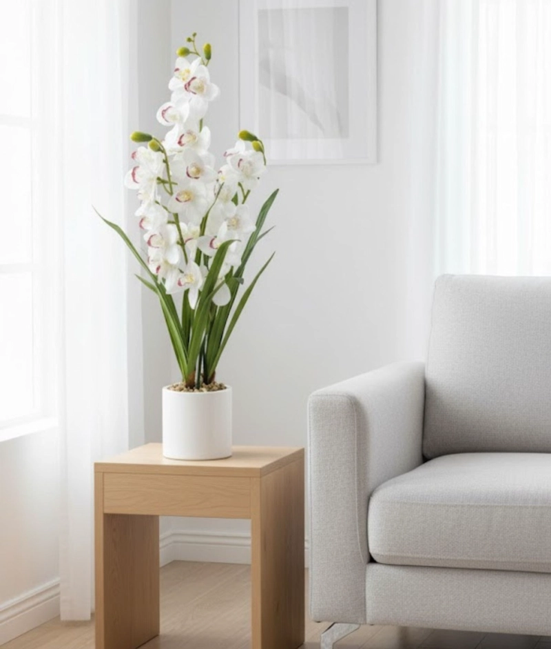 PLANTA ARTIFICIAL DECORATIVA ORQUIDEA ELEGANTE ADORNO JHN - 2
