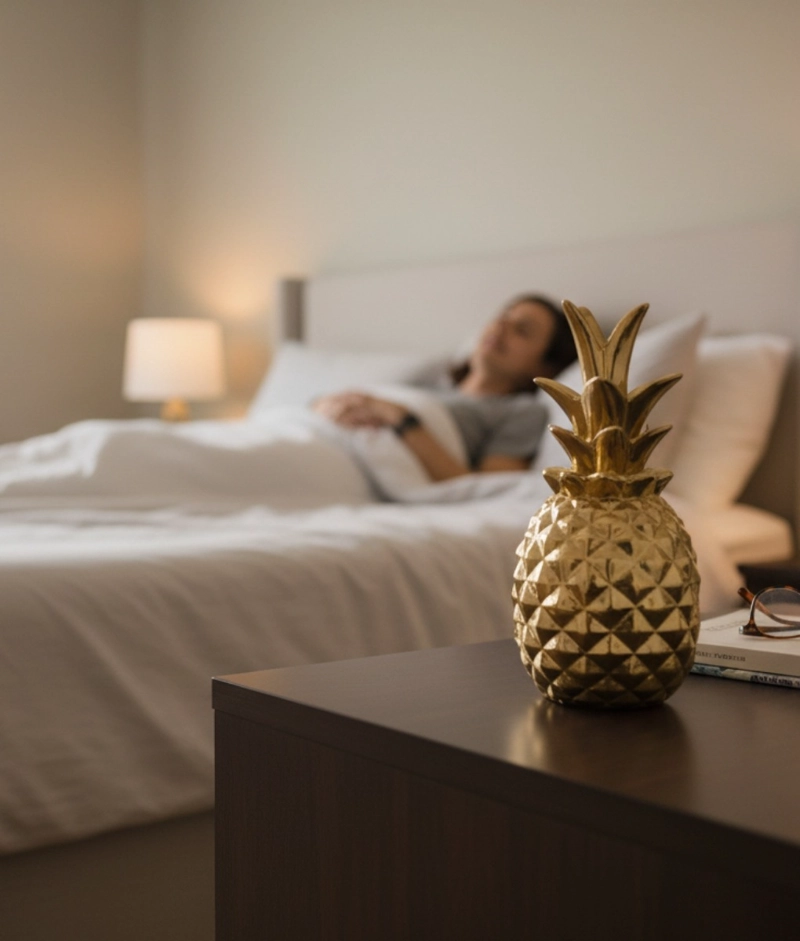 FIGURA DECORATIVA ESTATUA PIÑA MODERNO ADORNO HOGAR JHN - 6