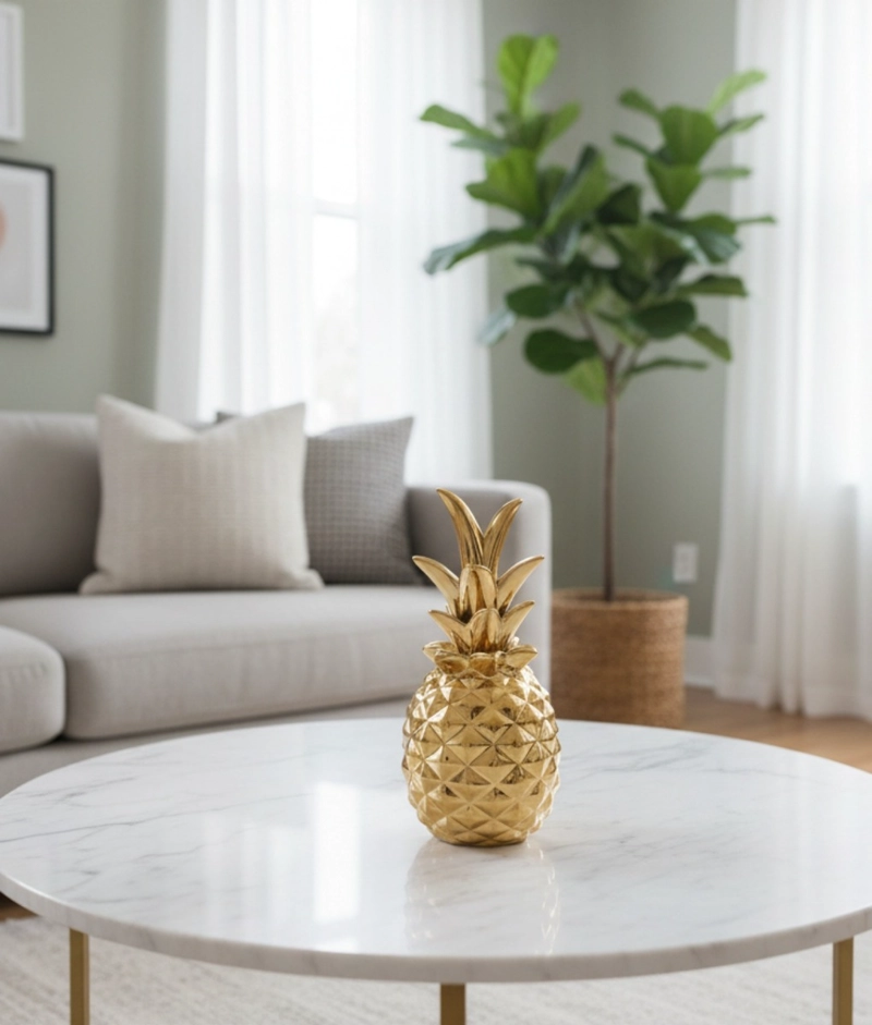 FIGURA DECORATIVA ESTATUA PIÑA MODERNO ADORNO HOGAR JHN - 7