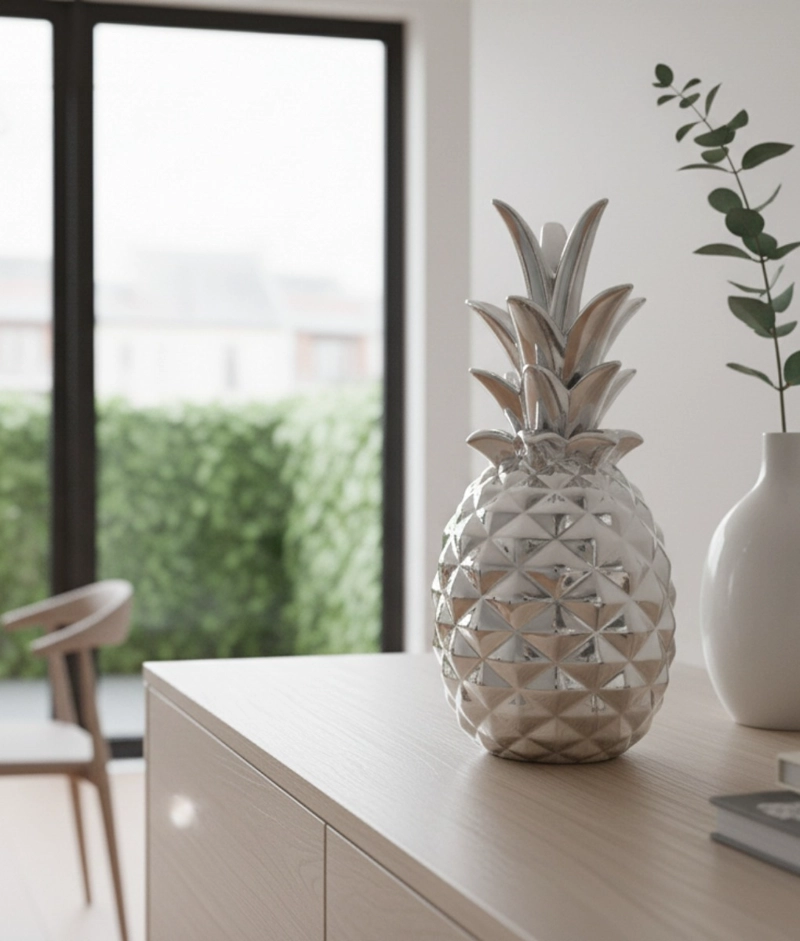 FIGURA DECORATIVA ESTATUA PIÑA MODERNO ADORNO HOGAR JHN - 9