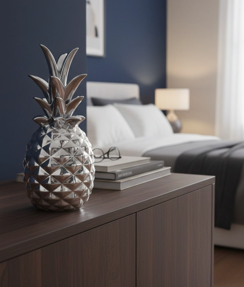 FIGURA DECORATIVA ESTATUA PIÑA MODERNO ADORNO HOGAR JHN - 10