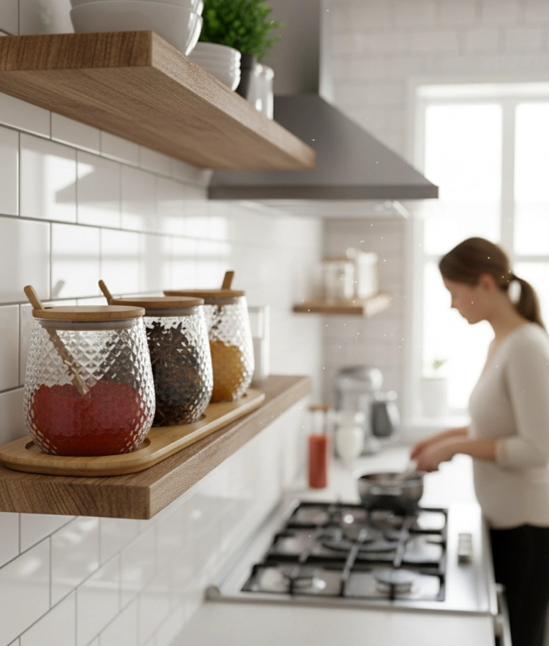 SET 3 FRASCOS TEXTURIZADO CONTENEDOR MODERNO MESA JHN - 2