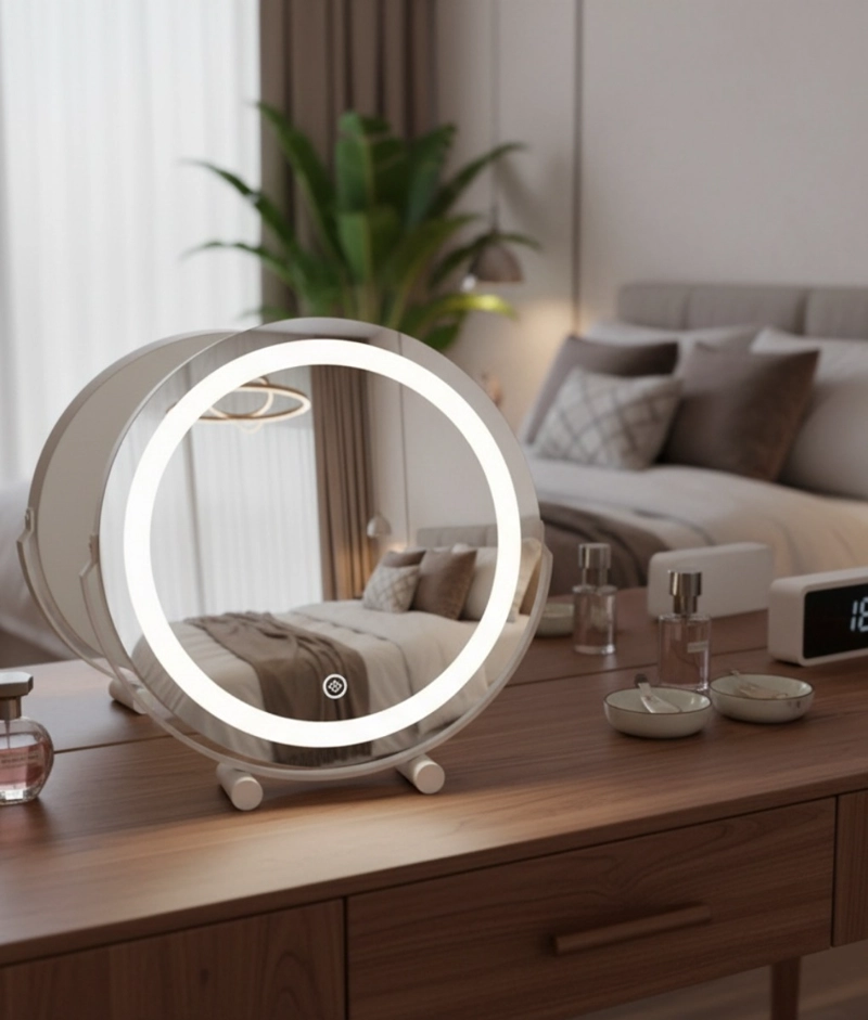 ESPEJO DECORATIVO TOCADOR DISEÑO INTELIGENTE ILUMINACION JHN - 2