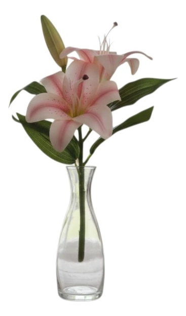 SET 3 FLORES ARTIFICIALES LIRIOS TALLO DECORATIVO ADORNO JHN - 3