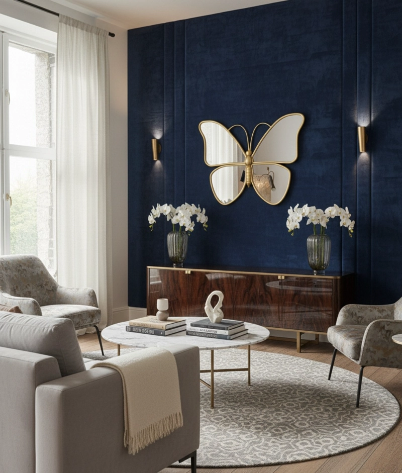 ESPEJO DECORATIVO FORMA MARIPOSA ADORNO PARED HOGAR JHN - 9