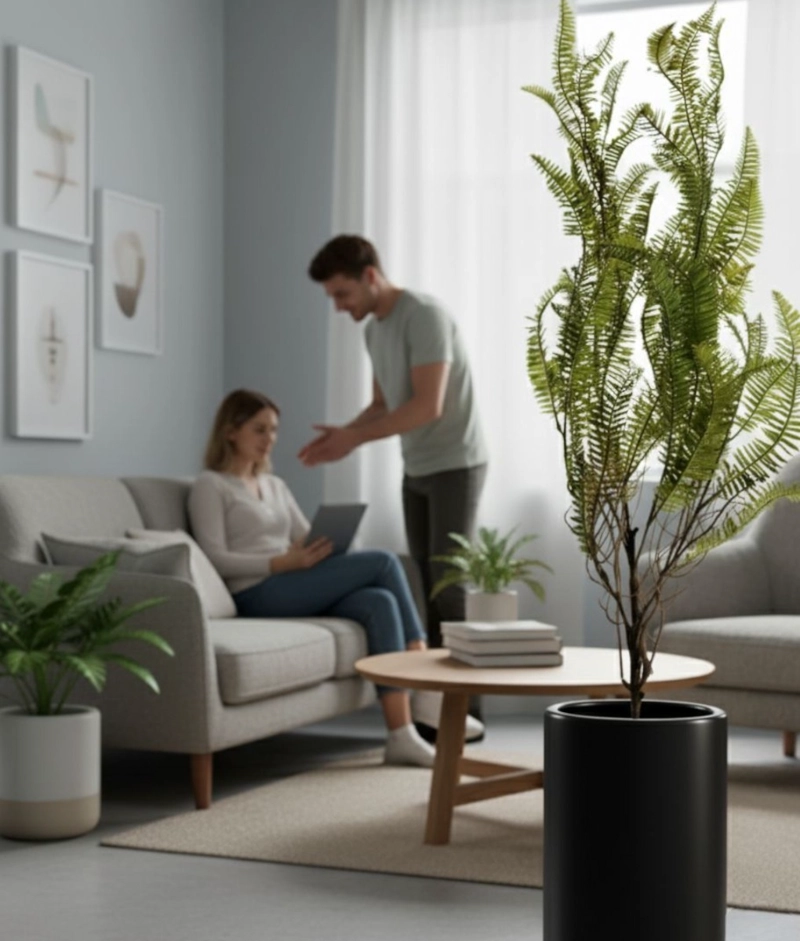PLANTA ARTIFICIAL HELECHO RAMIFICADO BOSQUE ADORNO JHN - 6