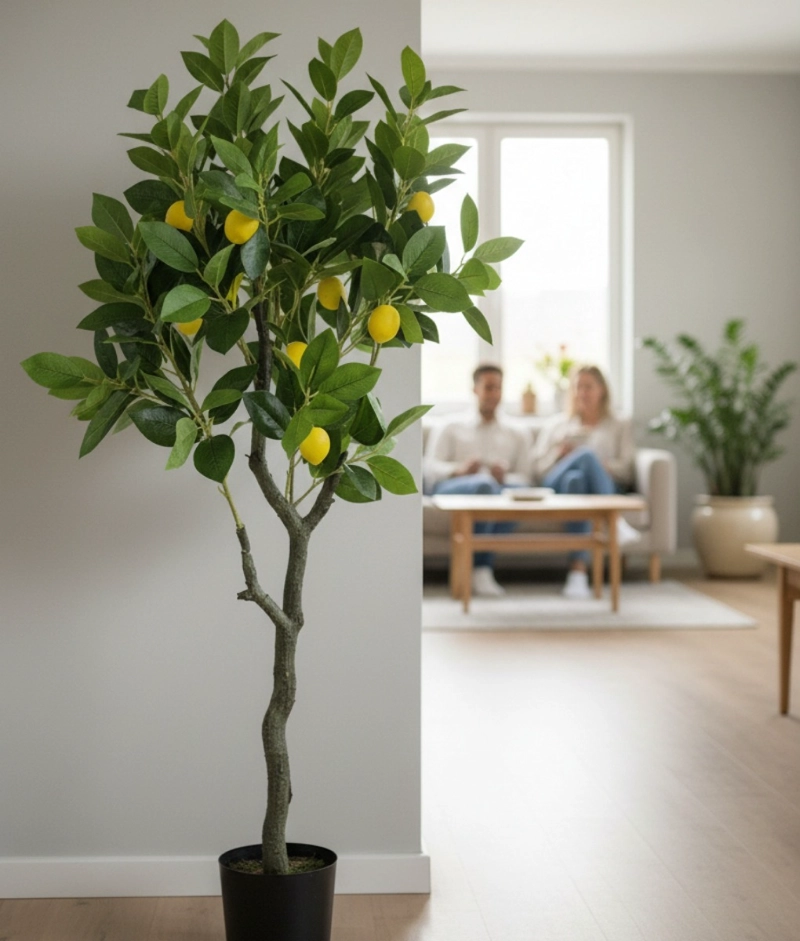 PLANTA ARTIFICIAL DECORATIVA ARBOL LIMON ADORNO JHN - 5