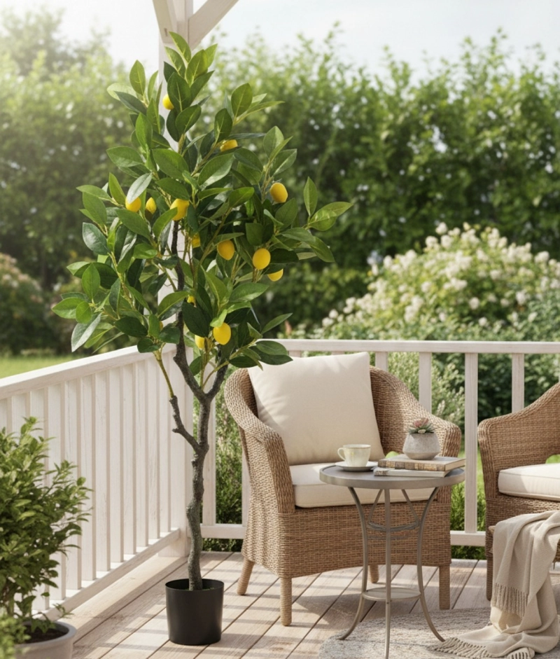 PLANTA ARTIFICIAL DECORATIVA ARBOL LIMON ADORNO JHN - 7