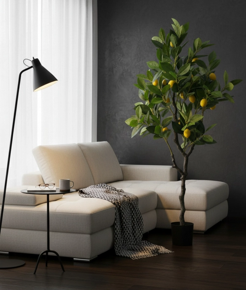 PLANTA ARTIFICIAL DECORATIVA ARBOL LIMON ADORNO JHN - 9