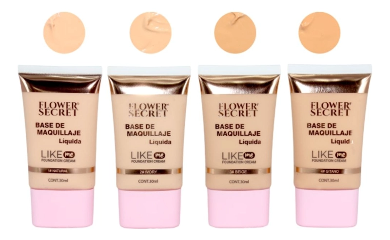 PACK 24 BASES DE MAQUILLAJE LIKE ME 30ML FACIAL LAU - 4