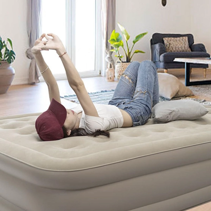 COLCHON INFLABLE INDIVIDUAL DOBLE ALTO 100×190×40CM  LAU - 1