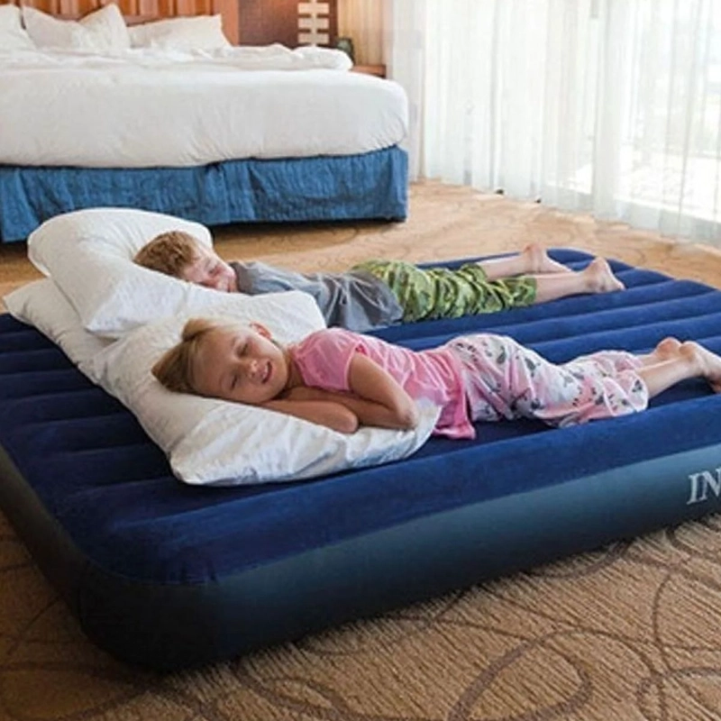 COLCHON INFLABLE QUEEN DOBLE 152×203×25CM VIAJE HOGAR LAU - 2