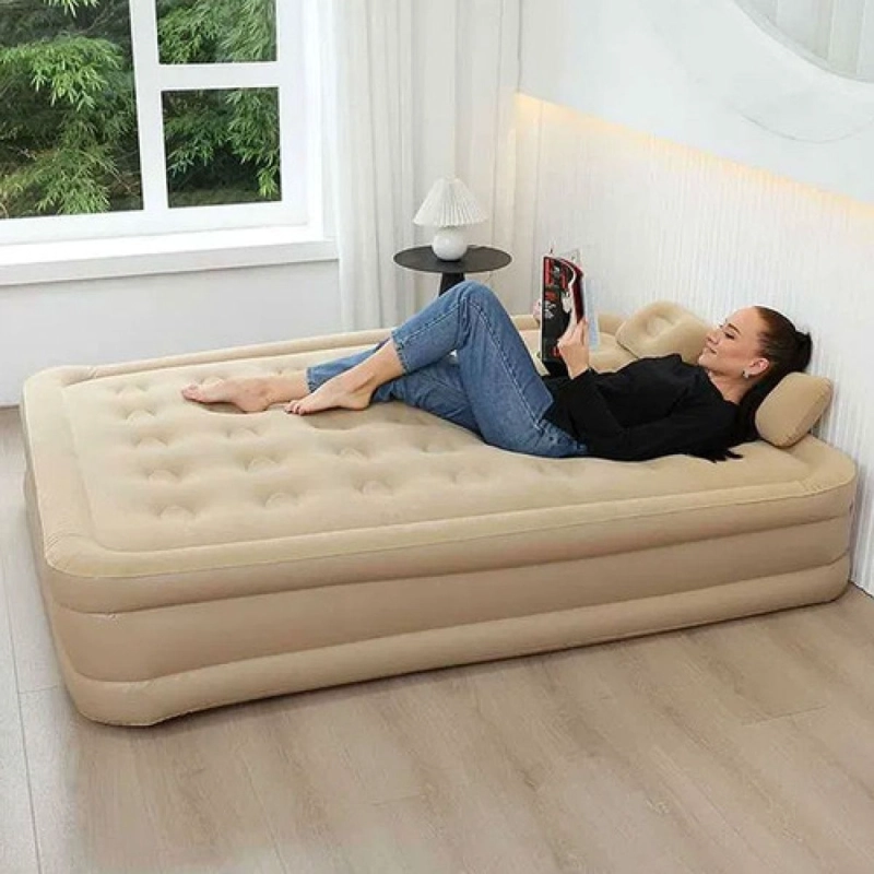 COLCHON INFLABLE DOBLE ALTO 200×150×40 VIAJE HOGAR LAU - 1