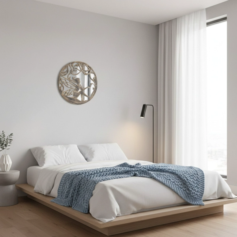ESPEJO DECORATIVO PARED ADORNO DISEÑO DESPERTAR HADA JHN - 2