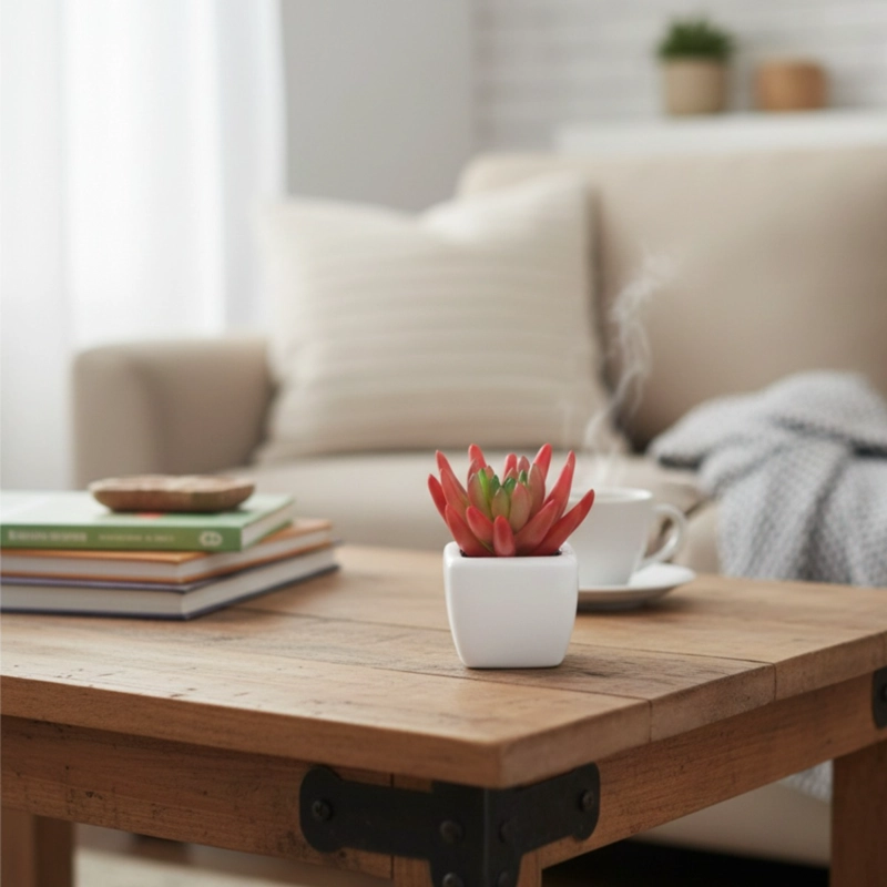 SET 2 PLANTA ARTIFICIAL DECORATIVA MINI SUCULENTA ADORNO JHN - 2